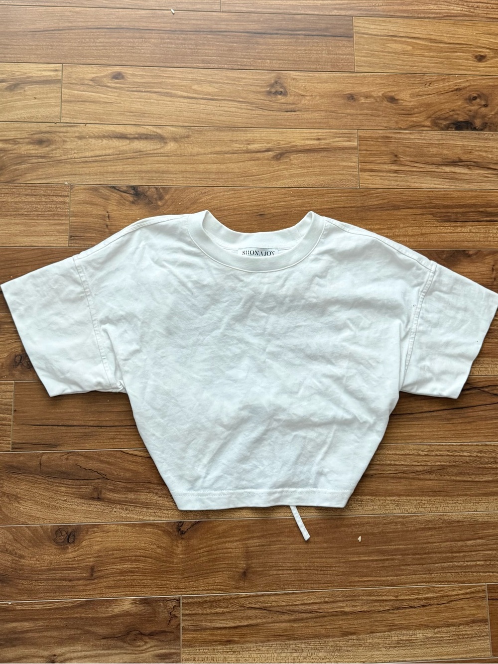 Shona Joy White Open Back Tie Crop Top Size XS